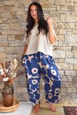 Carnaby Shelby Barrel Pant French Navy & Tan